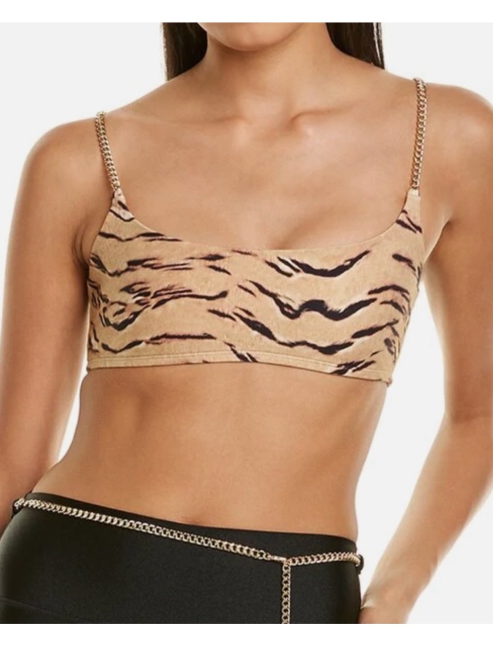 WeWoreWhat Chain Tiger Bra Top